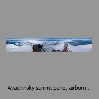 Avachinsky summit pano, airborne image